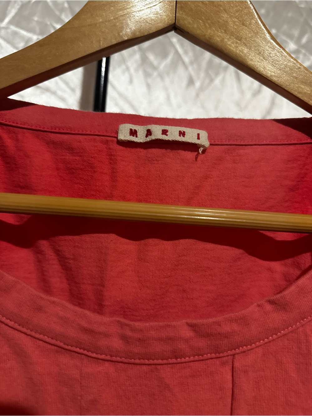Marni Red Ruffle-Trim Tank Top - Picture 2 of 3
